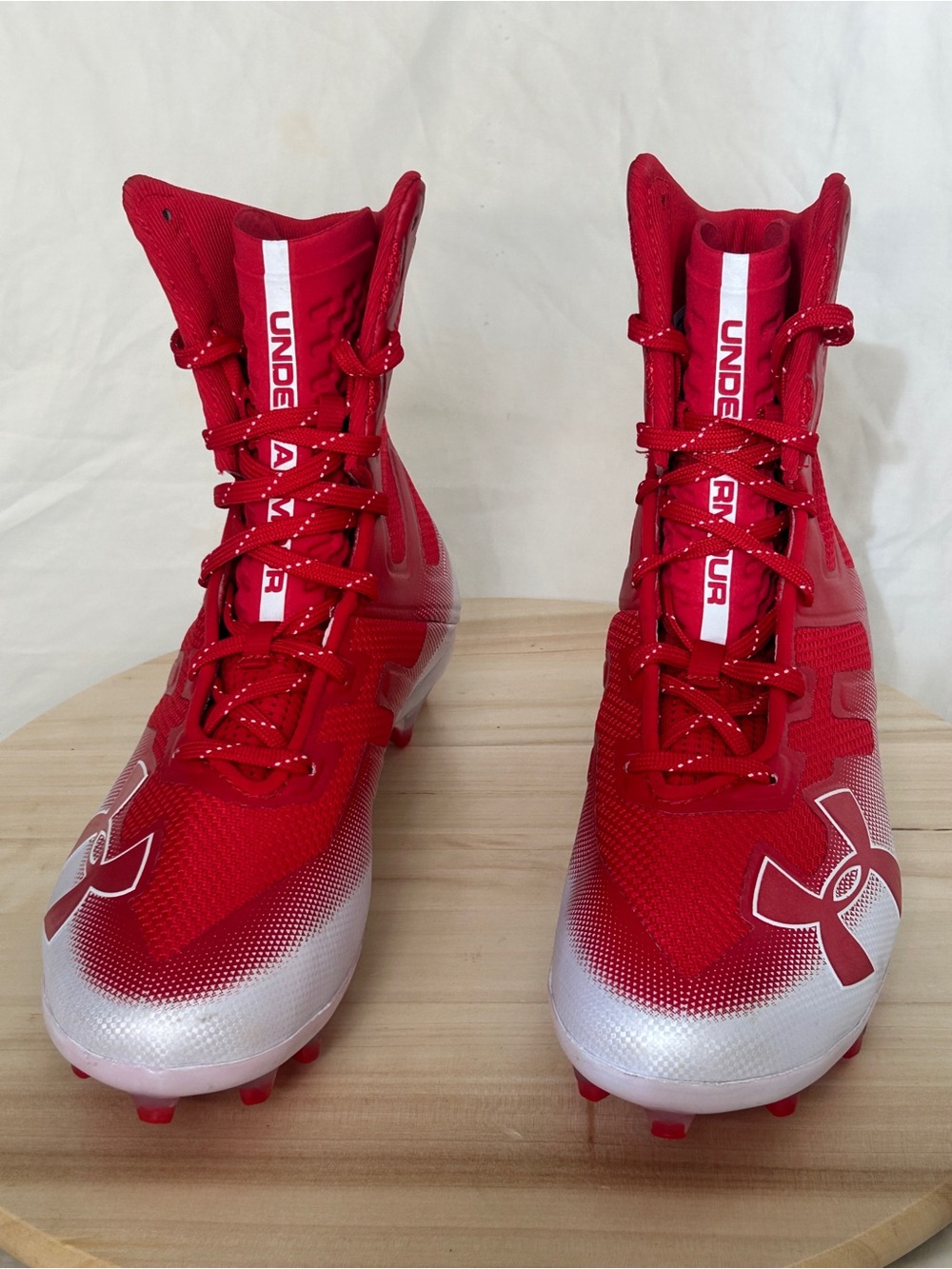 Under Armour Highlight 3021730-600 Football Cleats Red US 9 Medium D - Picture 3 of 6